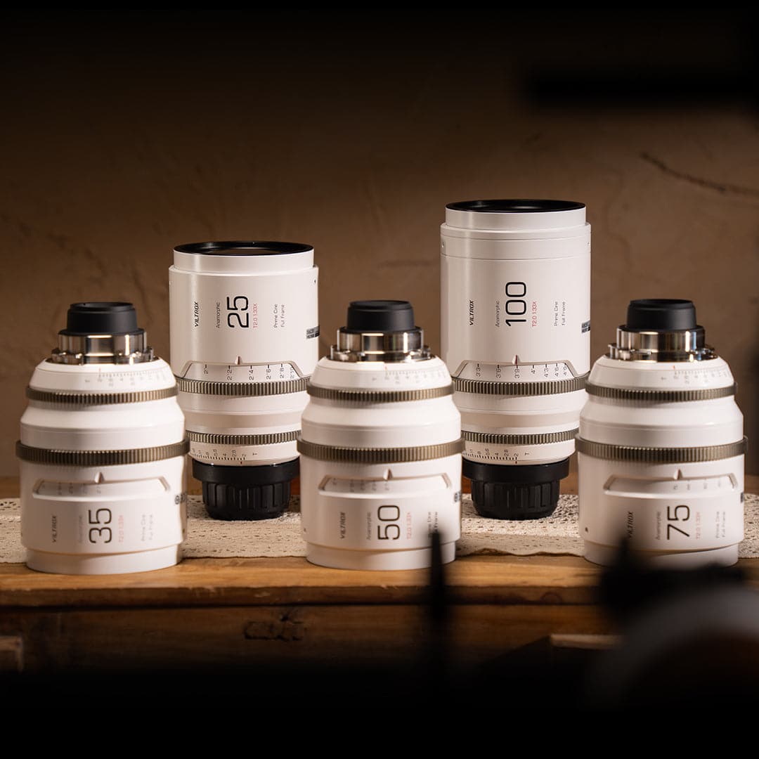 Viltrox EPIC 25mm/35mm/50mm/75mm/100mm 1.33X PL Full-Frame Anamorphic Cine Lens Set