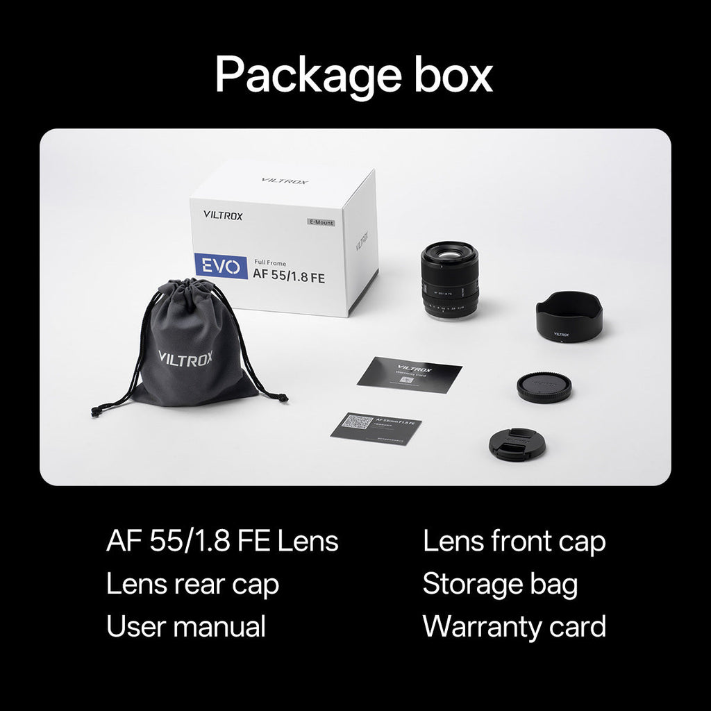 Viltrox AF 55mm F1.8 EVO Full- Frame Lens for Sony E-Mount