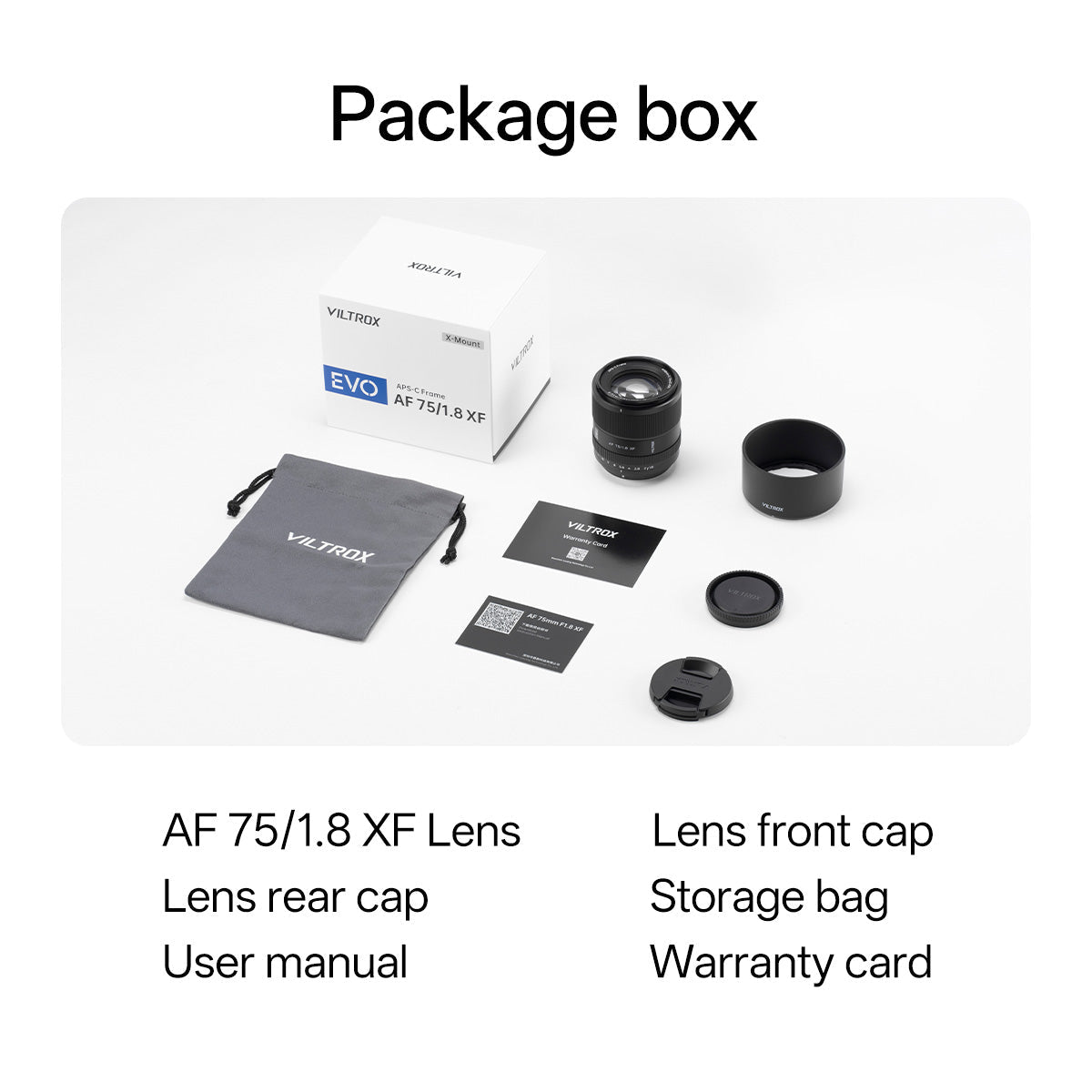 Viltrox AF 75mm F1.8 EVO APS-C Lens for Fujifilm X-Mount